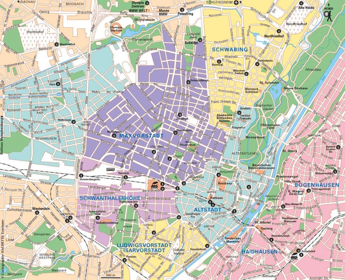 Mapa da cidade de Munique